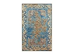 Superior Distressed Medallion Ornamental Border Indoor Area Rug