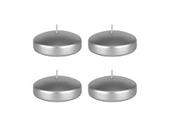 Mega Candles 4 pcs Unscented Silver Floating Candles