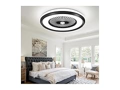 24" Bladeless Ceiling Fan Black