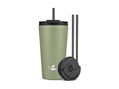 Konokyo 18 oz Insulated Tumbler Water Bottle with Straw Lid, ArmyGreen 