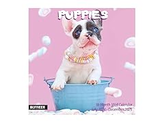 2025 Puppy Monthly Wall Calendar 2 Pack