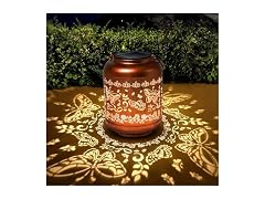 Butterfly Solar Lanterns Outdoor Waterproof Copper Metal