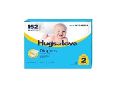 Dynarex Hugs of Love Diapers Size 2 12 18 lb Baby