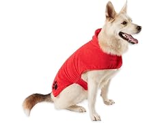Bone Dry Pet Robe Collection Embroidered, Red, Large