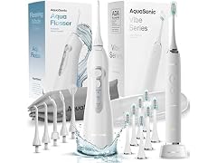 AquaSonic Vibe and Flosser Bundle White