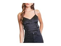 Forever 21 Women's (M) Ruched Satin Crisscross Cam