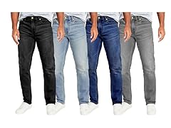 3Pk Asst Mens Slim Straight Jeans (31" Inseam)
