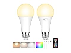 Yochoice Rechargeable Battery Operated Light Bulb with Remote