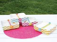 Ceramic Swizzle Napkin & Holder - S/4