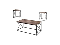 Coral Flower Modern 3 Piece Coffee Table Set