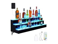 30'' LED Lighted Liquor Bottle Shelf, 2 Tier 
