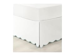 Lush Decor Coastal Chic Scallop Edge Linen Bed Skirt