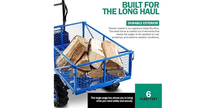 Landworks Utility Cart Wheelbarrow Power Wagon