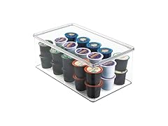 iDesign Plastic Stackable Organizer Box with Lid