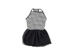 Midlee Elegant Black & White Stripe Tutu