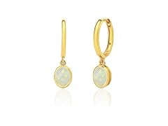 Amazon Essentials  (OS) 14K Plated Oval Earrings