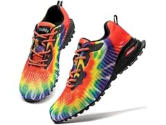 Kricely Men's Trail Running Shoes- Rainbow