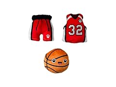 Fringe Studio Plush Dog Toy, 3 Pieces Set, Basket