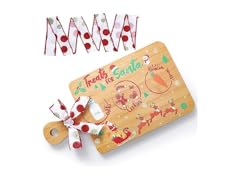 Santa Cookie Plate Wooden Tray- Treats for Santa