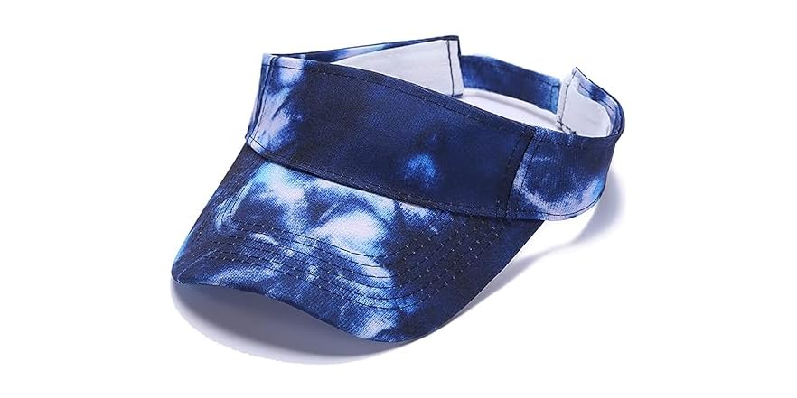 6 PC Tie Dye Sun Visors Hats