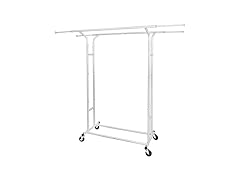  Fishat White Double Rod Garment Rack 