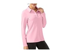 Fkeep Women (M) Long Sleeve Polo Shirt Golf Top