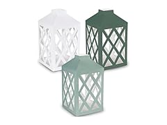 Light Green, Dark Green & White Paper Lanterns