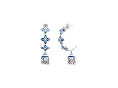 Navicia Azure Blue Jhumka Earrings