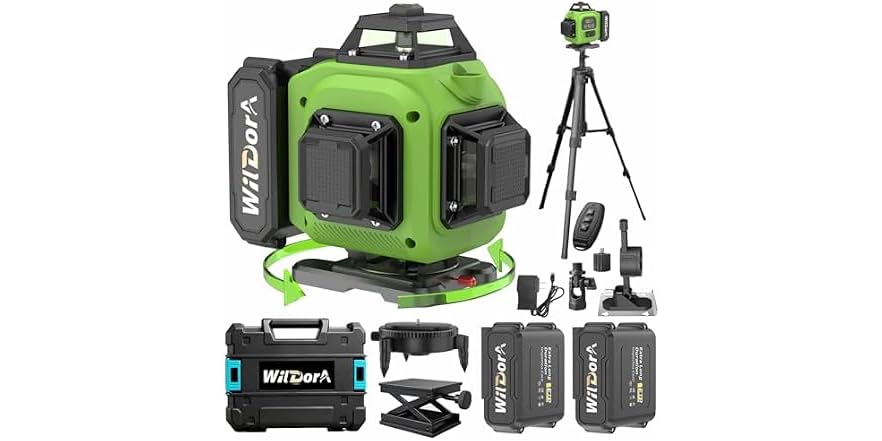 16 Line 4x360 Laser Level Kit w/ Case