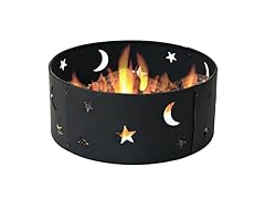 Sunnydaze 23-Inch Cosmic Stars and Moon Camping Fire Ring