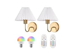 Ownprit RGB Wireless Wall Sconces 2-Set