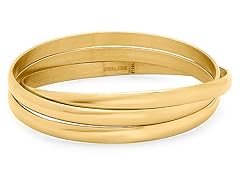 Ladies 18k Set of 3 Bangle Bracelet
