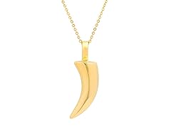 Ladies 18k Gold Plated Horn Pendant