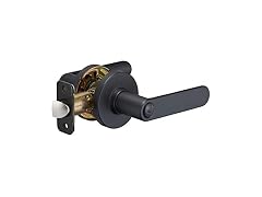 Amazon Basics Reno Door Lever with Lock Matte Black