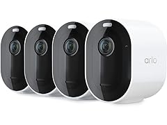 (4 Cam) (NEW) Arlo Pro 5S Spotlight 2K HDR Wireless Outdoor Security Camera