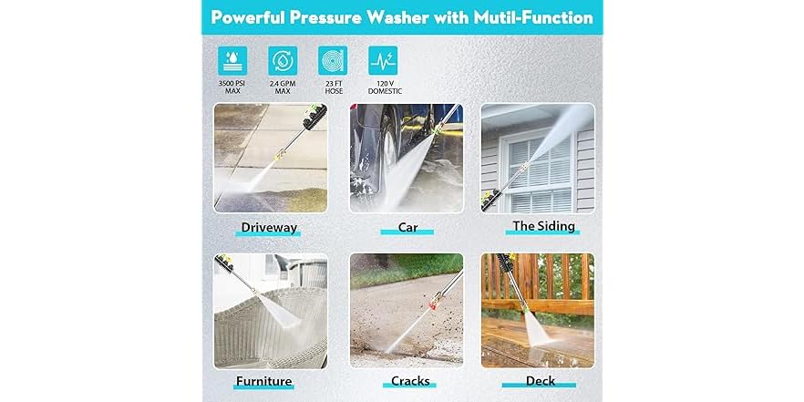 GREENER Electric Pressure Washer, 4500 PSI