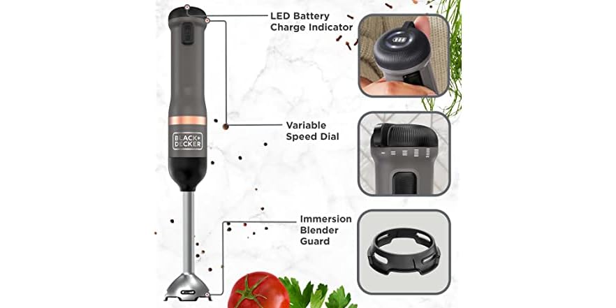 BLACK+DECKER Kitchen Wand Immersion Blender
