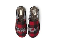Dearfoams Men's Buffalo Check Papa Bear Small