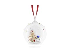 Swarovski Tree & Snowman Ball Ornament
