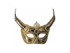 Mythical Creatures Half Face w Horns Costume