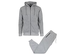 Mens Fleece Full Zip Hoodie & Jogger - 1 Set - Various Colors