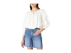 The Drop Women’s Shirred Neck- Cotton