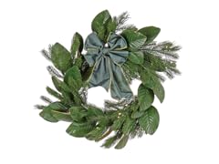 24" Magnolia Pine Wreath 50 LED w/Remote