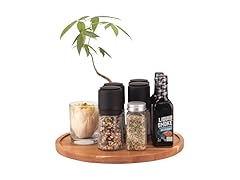 IURRDOP 10 inch Wooden Lazy Susan Turntable