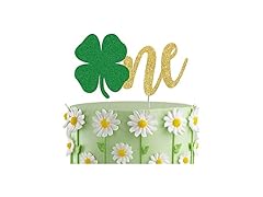 Shamrock First Birthday Cake Topper