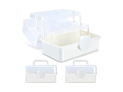 EVRY CO. 3 Pack 3-Layer Storage Box with Handle 