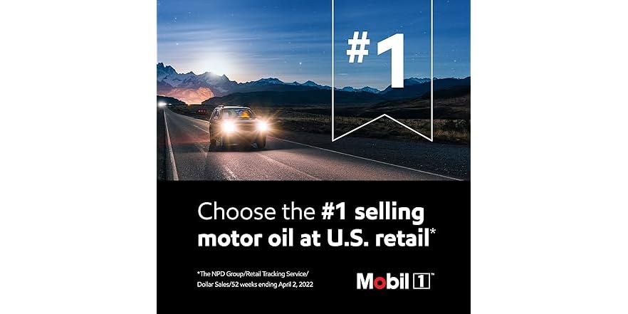 Mobil 1 High Mileage Olio Motore Full Synthetic 10W-40, 5 Quarti (4.73 Litri)