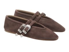 Le Monde Beryl Brown Suede Ballet Flats 41