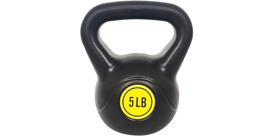 BalanceFrom Wide Grip Kettlebell Set (4 Weights) - 5lb, 10lb, 15lb, 20lb Vinyl Coated Home Gym Weights