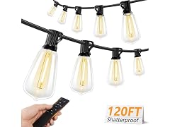 Brightever Outdoor String Lights w/Remote